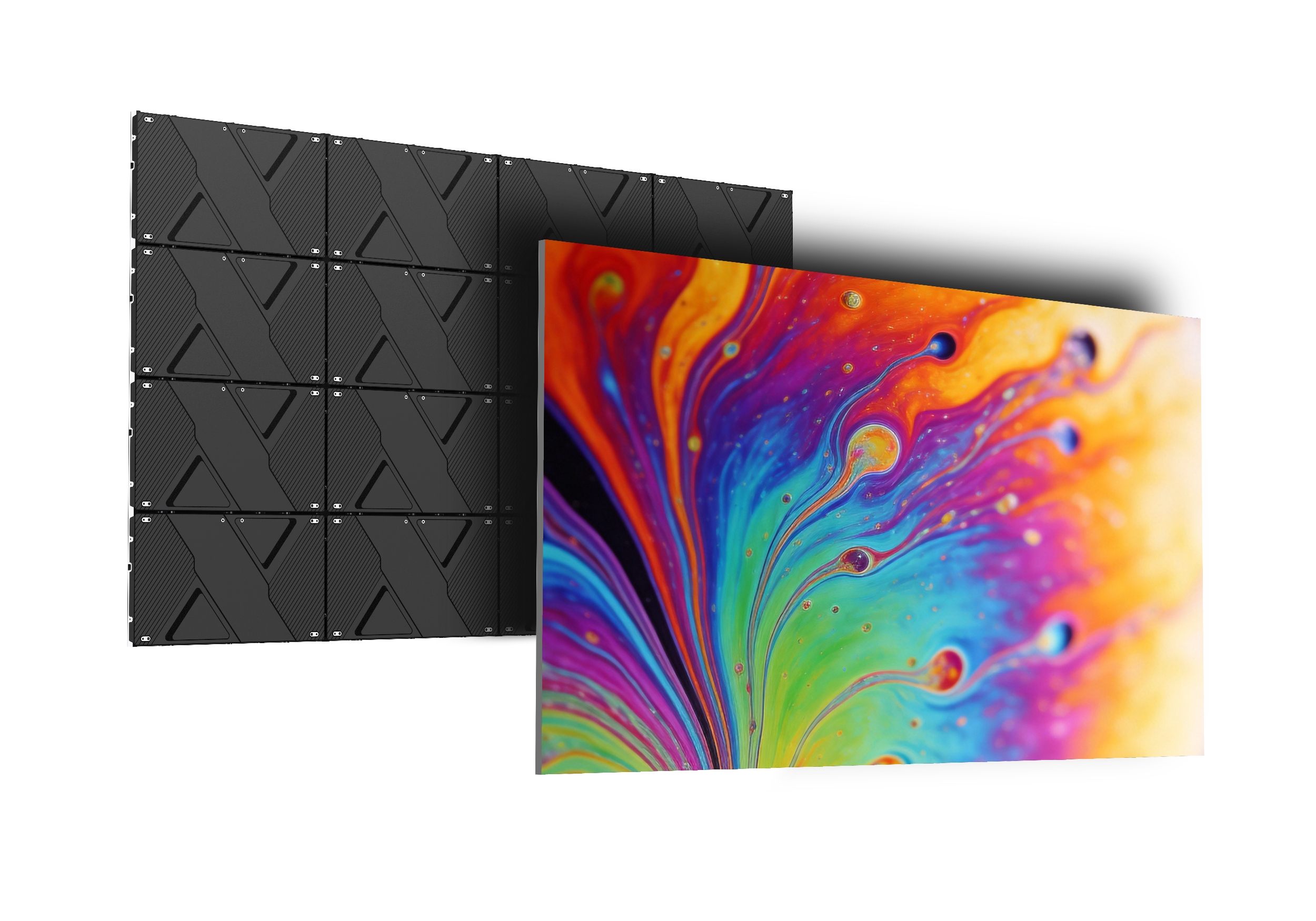 Portable LED Screen:23.6x13.3x0.86" (600x337.5x26.5mm) 6.6 lbs(3kg)<br/>16:9 Ratio<br/>P0.78  P0.93  P1.25  P1.56  P1.87  COB<br/>Front Service<br/>Module Size: 300x168.75mm<br/>Each panel 4 modules<br/>NovaStar+PowerSupply+Hub 3-in-1<br/>Max Power:  80w each panel<br/> <br/> <table width=